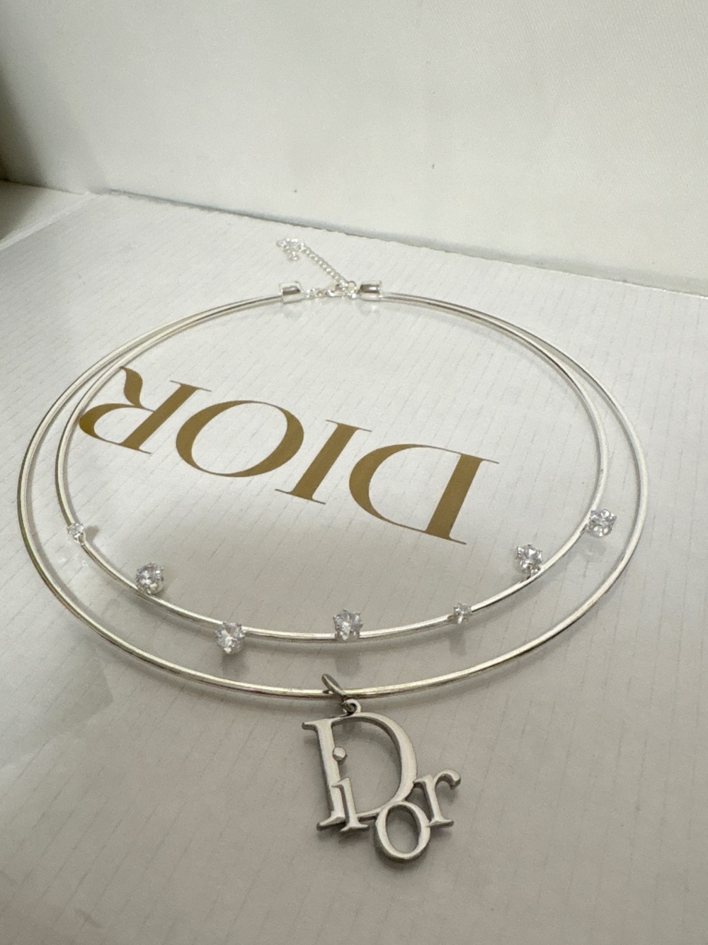 Dior Logo Charm choker